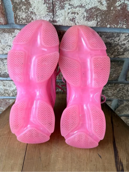 Steve Madden NY90 Sneakers Women’s Size 9.5 Pink Rhinestones Pre-Loved Good! - Picture 10 of 10